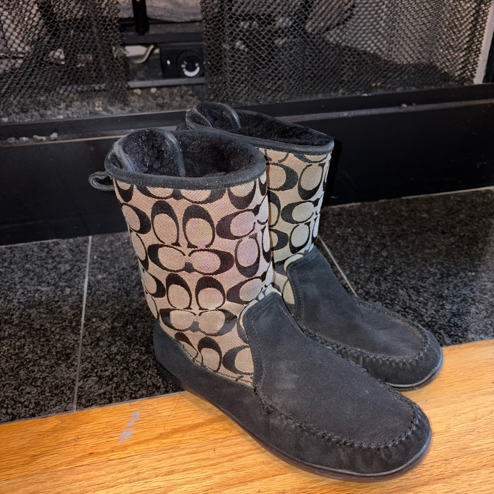 Coach Monogram Winter Boots